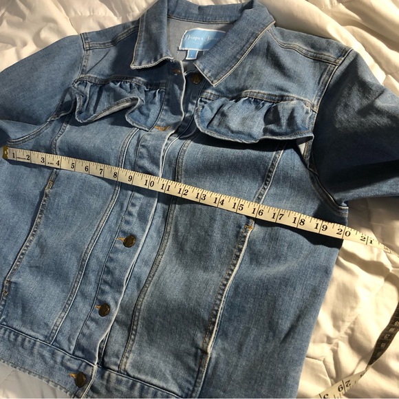 Draper james ruffled pockets denim jacket - Picture 8 of 10